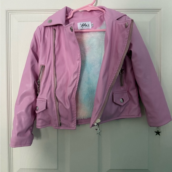 Lola + The Boys Pink Jacket with Rainbow and Pearls - Picture 10 of 10